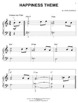 page one of Happiness Theme (Big Note Piano)