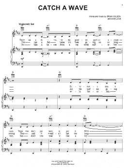page one of Catch A Wave (Piano, Vocal & Guitar Chords (Right-Hand Melody))