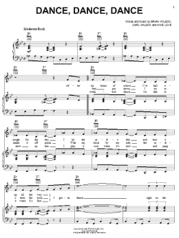 page one of Dance, Dance, Dance (Piano, Vocal & Guitar Chords (Right-Hand Melody))