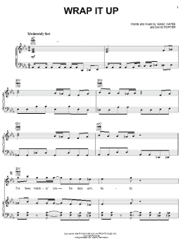 page one of Wrap It Up (Piano, Vocal & Guitar Chords (Right-Hand Melody))