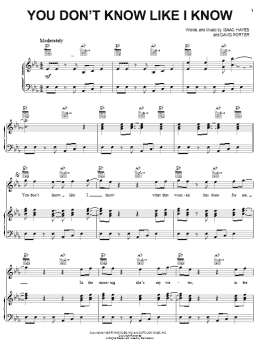 page one of You Don't Know Like I Know (Piano, Vocal & Guitar Chords (Right-Hand Melody))