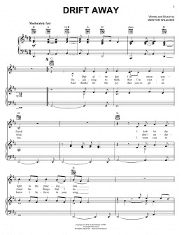page one of Drift Away (Piano, Vocal & Guitar Chords (Right-Hand Melody))