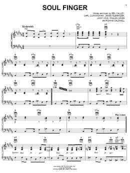 page one of Soul Finger (Piano, Vocal & Guitar Chords (Right-Hand Melody))
