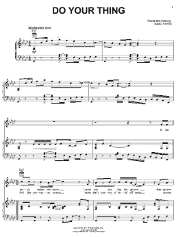 page one of Do Your Thing (Piano, Vocal & Guitar Chords (Right-Hand Melody))