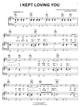 page one of I Kept Loving You (Piano, Vocal & Guitar Chords (Right-Hand Melody))