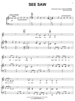 page one of See Saw (Piano, Vocal & Guitar Chords (Right-Hand Melody))