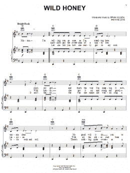 page one of Wild Honey (Piano, Vocal & Guitar Chords (Right-Hand Melody))