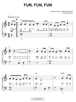 page one of Fun, Fun, Fun (Big Note Piano)