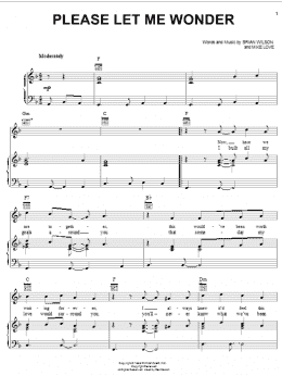 page one of Please Let Me Wonder (Piano, Vocal & Guitar Chords (Right-Hand Melody))
