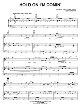 page one of Hold On I'm Comin' (Piano, Vocal & Guitar Chords (Right-Hand Melody))