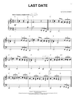 page one of Last Date (Easy Piano)