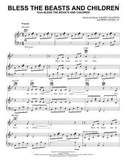 page one of Bless The Beasts And Children (Piano, Vocal & Guitar Chords (Right-Hand Melody))