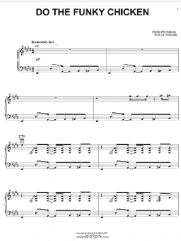 page one of Do The Funky Chicken (Piano, Vocal & Guitar Chords (Right-Hand Melody))