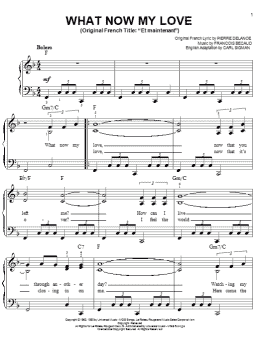 page one of What Now My Love (Easy Piano)