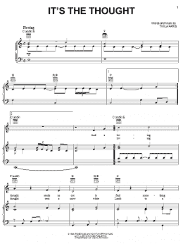 page one of It's The Thought (Piano, Vocal & Guitar Chords (Right-Hand Melody))