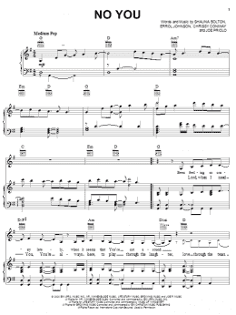 page one of No You (Piano, Vocal & Guitar Chords (Right-Hand Melody))