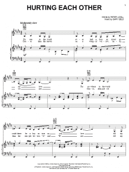 page one of Hurting Each Other (Piano, Vocal & Guitar Chords (Right-Hand Melody))