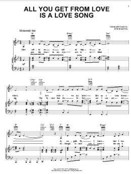 page one of All You Get From Love Is A Love Song (Piano, Vocal & Guitar Chords (Right-Hand Melody))