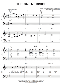 page one of The Great Divide (Big Note Piano)