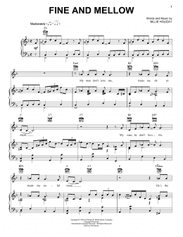 page one of Fine And Mellow (Piano, Vocal & Guitar Chords (Right-Hand Melody))