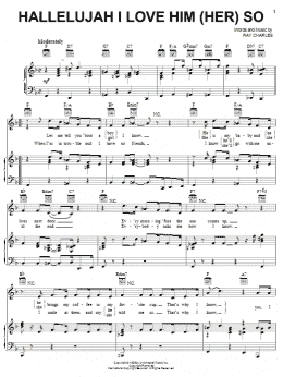 page one of Hallelujah I Love Him (Her) So (Piano, Vocal & Guitar Chords (Right-Hand Melody))