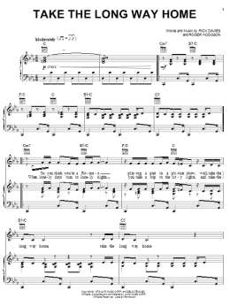 page one of Take The Long Way Home (Piano, Vocal & Guitar Chords (Right-Hand Melody))