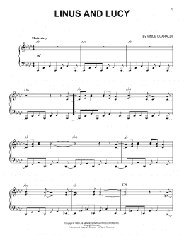 page one of Linus And Lucy (Piano Solo)