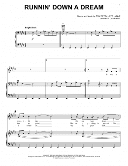 page one of Runnin' Down A Dream (Piano, Vocal & Guitar Chords (Right-Hand Melody))