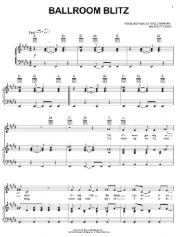 page one of Ballroom Blitz (Piano, Vocal & Guitar Chords (Right-Hand Melody))