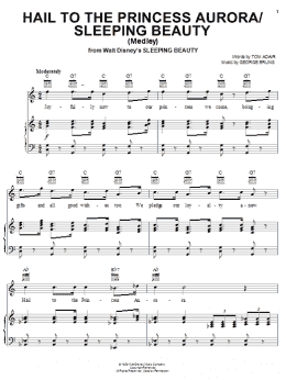 page one of Hail To The Princess Aurora (Piano, Vocal & Guitar Chords (Right-Hand Melody))