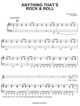 page one of Anything That's Rock & Roll (Piano, Vocal & Guitar Chords (Right-Hand Melody))