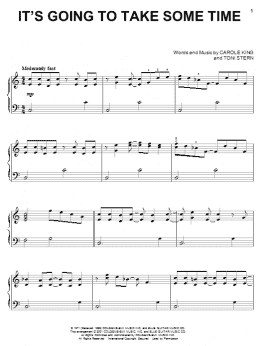 page one of It's Going To Take Some Time (Piano Solo)