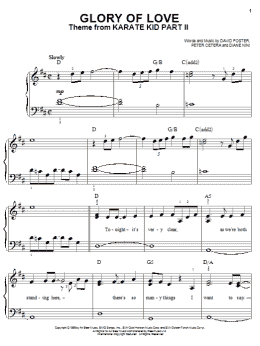 page one of Glory Of Love (Easy Piano)