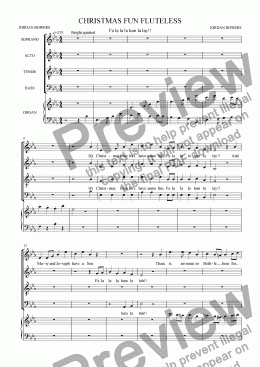 page one of Christmas Fun Fluteless