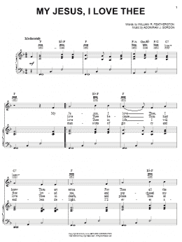 page one of My Jesus, I Love Thee (Piano, Vocal & Guitar Chords (Right-Hand Melody))
