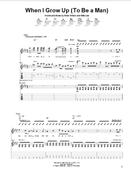 page one of When I Grow Up (To Be A Man) (Guitar Tab)