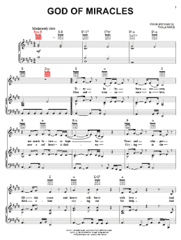 page one of God Of Miracles (Piano, Vocal & Guitar Chords (Right-Hand Melody))