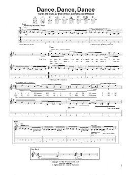 page one of Dance, Dance, Dance (Guitar Tab)