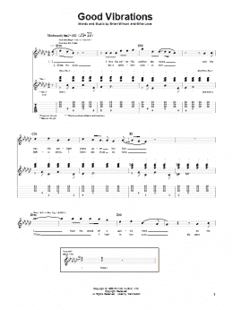 page one of Good Vibrations (Guitar Tab)