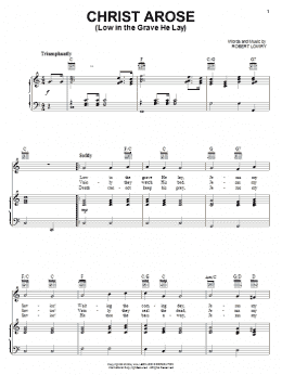 page one of Christ Arose (Low In The Grave He Lay) (Piano, Vocal & Guitar Chords (Right-Hand Melody))