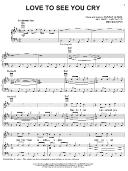 page one of Love To See You Cry (Piano, Vocal & Guitar Chords (Right-Hand Melody))