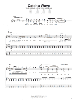 page one of Catch A Wave (Guitar Tab)