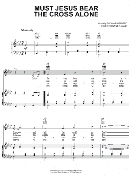 page one of Must Jesus Bear The Cross Alone (Piano, Vocal & Guitar Chords (Right-Hand Melody))
