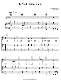 page one of Only Believe (Piano, Vocal & Guitar Chords (Right-Hand Melody))
