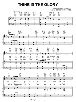 page one of Thine Is The Glory (Piano, Vocal & Guitar Chords (Right-Hand Melody))