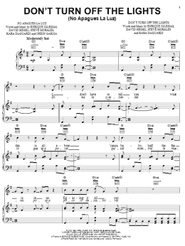 page one of Don't Turn Off The Lights (Piano, Vocal & Guitar Chords (Right-Hand Melody))
