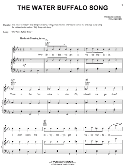 page one of The Water Buffalo Song (Piano, Vocal & Guitar Chords (Right-Hand Melody))