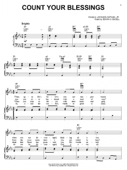 page one of Count Your Blessings (Piano, Vocal & Guitar Chords (Right-Hand Melody))