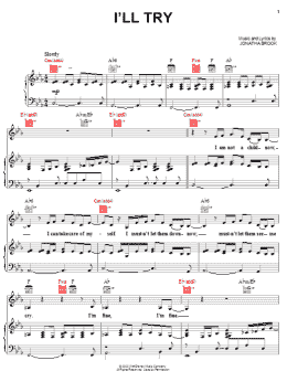 page one of I'll Try (Piano, Vocal & Guitar Chords (Right-Hand Melody))