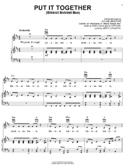 page one of Put It Together (Bibbidi Bobbidi Boo) (Piano, Vocal & Guitar Chords (Right-Hand Melody))
